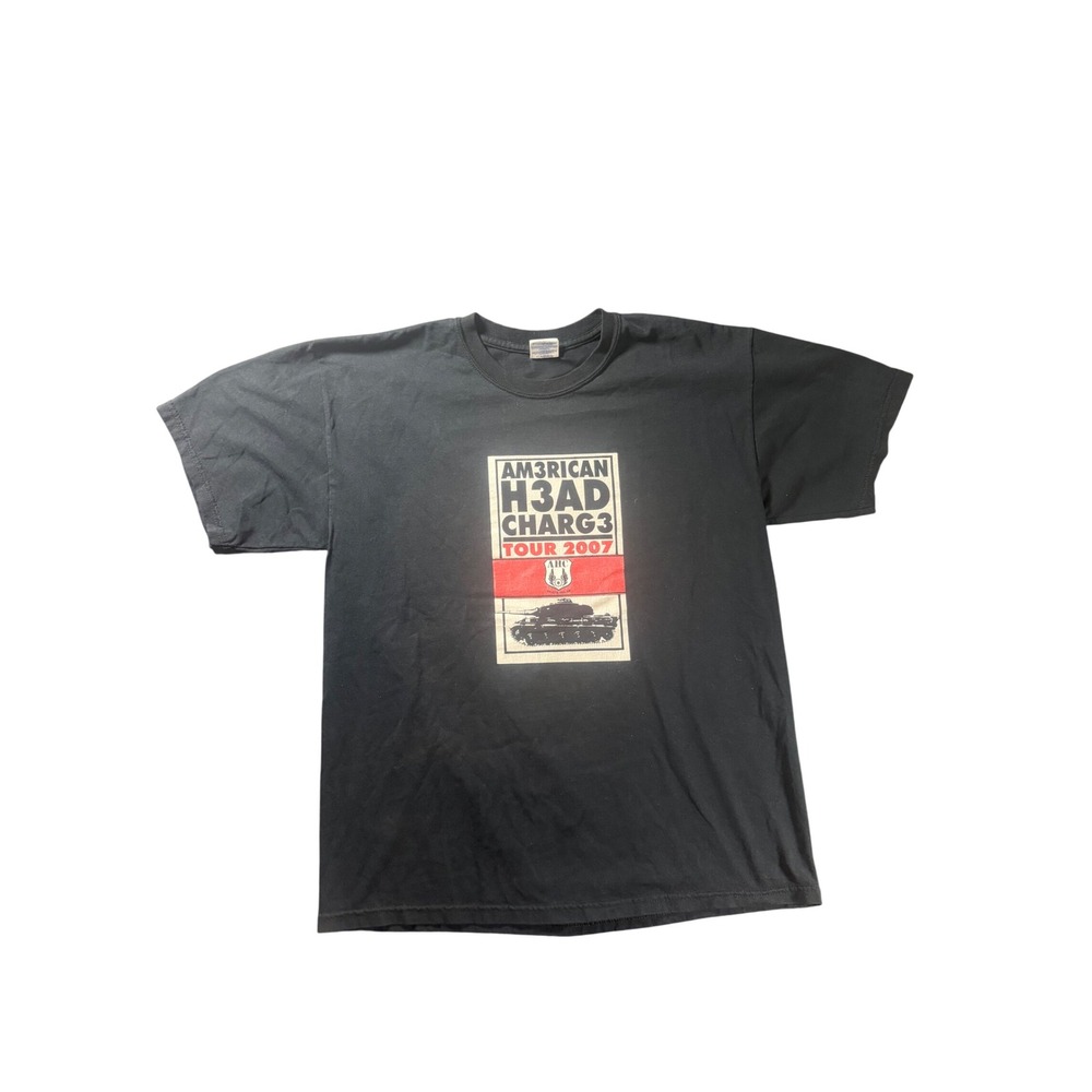 Vintage American Head Charge Band Shirt 2007 Summer Tour Graphic Tee Black XL